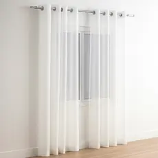 Cortina Em Tecido Voil Branca 3 X 2,50 - Para Quarto/Sala/Escritório