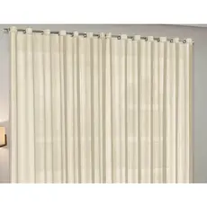 Cortina Carlos Voil Palha 12 x 2,50 - Para Quarto/Sala e Escritório - Entrega Rápida