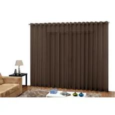 Cortina Lucas Voil Tabaco 12 x 2,90 - Para Quarto/Sala e Escritório - Envio Imediato