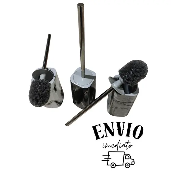 Escova Sanitária Premium Base Inox Higienica Limpeza do Vaso Sanitario banheiro Plastico Reforçado