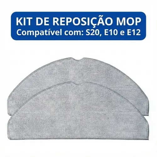Kit Panos MOP Para Robô Aspirador Xiaomi S20, E10, E12