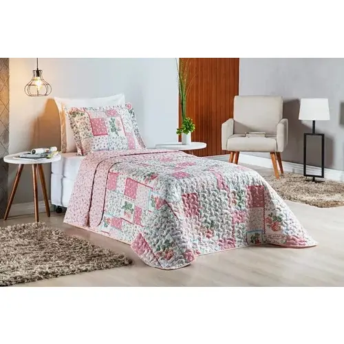 Cobre Leito Solteiro Colcha  Masculino ou feminino estampado matelado dupla face avulso Barato