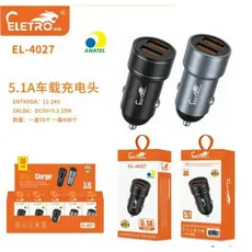 kit 10 Carregador Veicular Turbo Usb 2 Entradas le-507/AL-C080 funte/el-4027