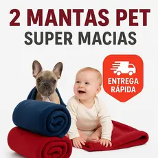 2 Mantas Pet| Super Confortável Para Cães E Gatos| Antialérgico e lavável| Cores e Estampas Variadas