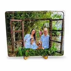 Quebra Cabeça Personalizado Presente MDF Com Foto 49 ou 90 Peças Com Base ou Caixa