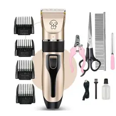 Kit Máquina Para Tosar Pet + Tesoura + Pente + Lixa Máquina Profissional Para Cachorro & Gato
