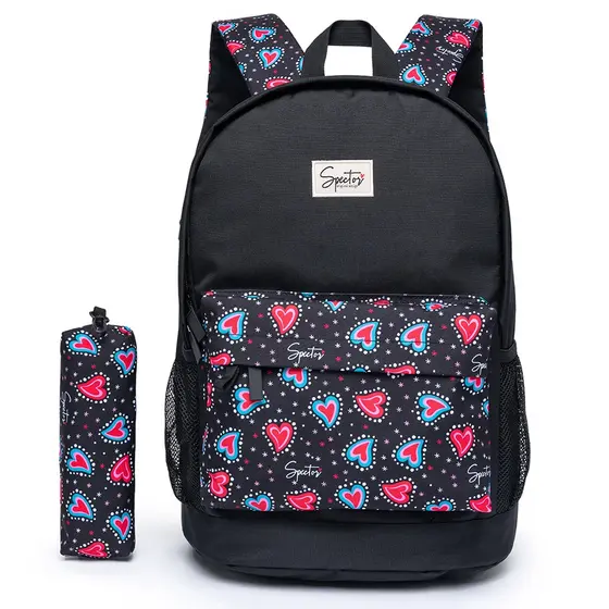 Kit Mochila Estojo Spector Ecolar Espaçosa Moda Feminina