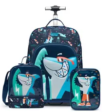 Kit Escolar Infantil Mochila Rodinha Lancheira Estojo Reforçada Criança