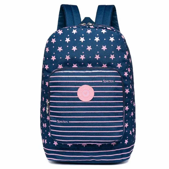 Mochila Escolar Resistente Spector Feminina Moderna Com Listras