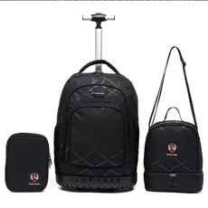 Kit Mochila Estojo Lancheira Executiva Swissport Masculina Reforçada