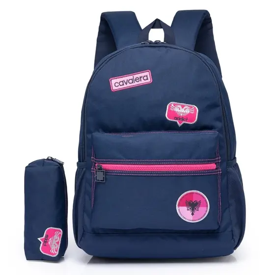 Mochila Escolar Feminina Estojo Reforçada Faculdade Espaçosa