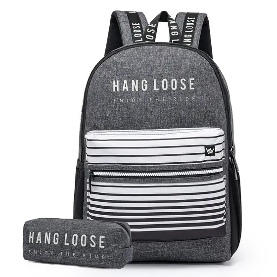 Mochila Escolar Hang Loose Reforçada Estojo Ressistente