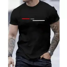 Camiseta Masculina PARIS França Camisa Estampada 100% algodão Malha 30.1 T-Shirt Roupa