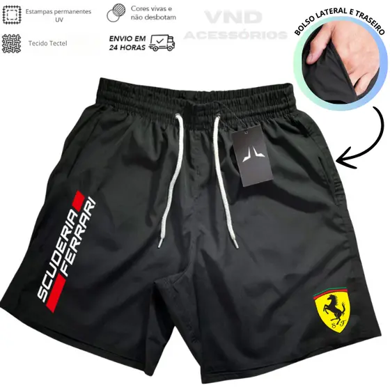 Short Bermuda Tactel Mauricinho Esporte Corrida Academia Praia Envio Imediato Carros