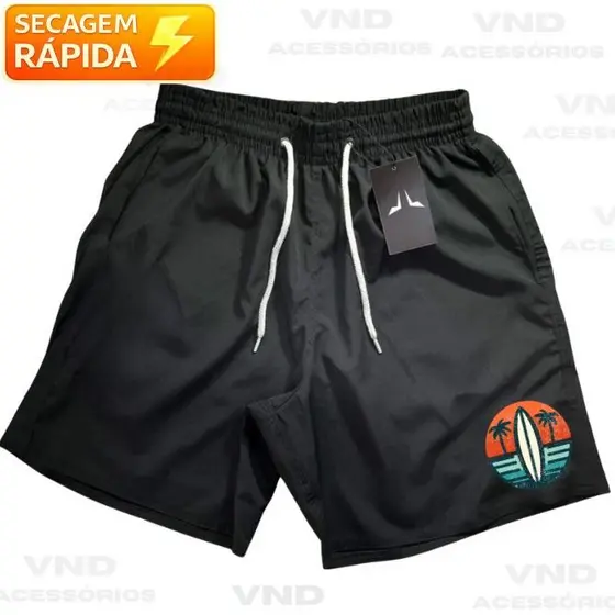 Bermuda Tectel Masculina Mauricinho Praia Piscina Verão Esporte Academia Secagem Rápida