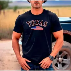 Camiseta Masculina Rodeio TEXAS 100% Algodão Estampada Camisa Country Festa Peão Barretos Montaria Premium