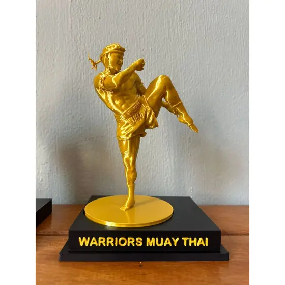 Trofeu escultura muay thai brindes e premio academia de luta