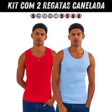 Kit 2 Regatas Caneladas Alta Qualidade