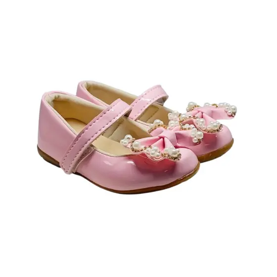 Sapatilha Infantil Feminina Laço Fofuxitos Velcro Verniz