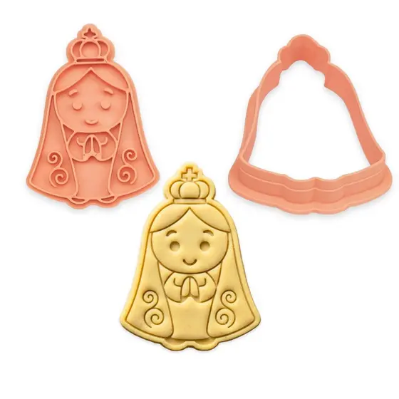 Cortador com Marcador para Biscoito - Biscuit - Pasta americana -  Nossa senhora 2