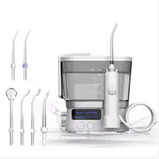 Irrigador Oral Portátil 600ml Limpeza Profissional Jato D'Água Potente Gengiva Dente IPX7 10 Velocidades