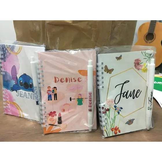 50 kits Agendinhas Personalizadas + Canetas Brindes ,Corporativo