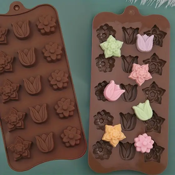 1 Forma de Chocolate Silicone Doces Gelo Gelatina Molde Bombom CLINK