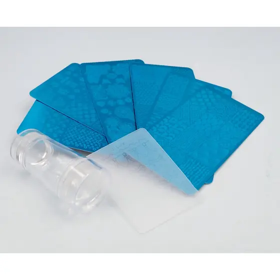 Kit De Carimbo Para Unhas De Silicone Com 6 Placas