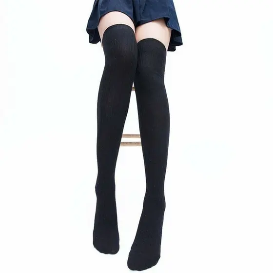 Meia 7/8 Preta Lisa colegial
