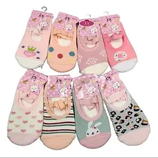 Kit 2 Pares Meia Sapatilha Antiderrapante Infantil Menina