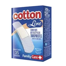 CURATIVO COTTON LINE TRANSPARENTE C/35 UNIDADES
