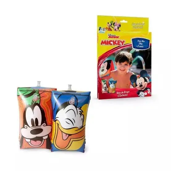 BOIA DE BRAÇO INFANTIL MICKEY ATE 20kg BOIA PARA PISCINA DISNEY