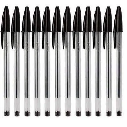 CANETA BIC CRISTAL PRETA ESFEROGRÁFICA 1.0mm DURA +