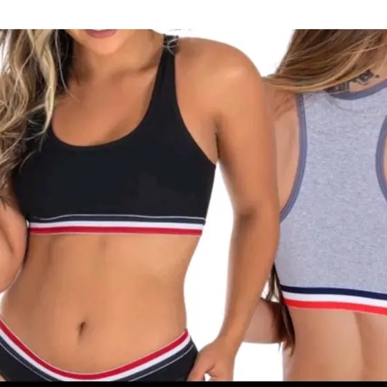KIT Pacote 03 Top Nadador Fitness Academia Topper Confortável Tops Caminhada Sutiã Soutien