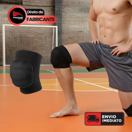 JOELHEIRA ACOLCHOADA PROFISSIONAL - PROTEÇÃO VÔLEI FUTSAL MUAY THAI - PROGNE SPORTS