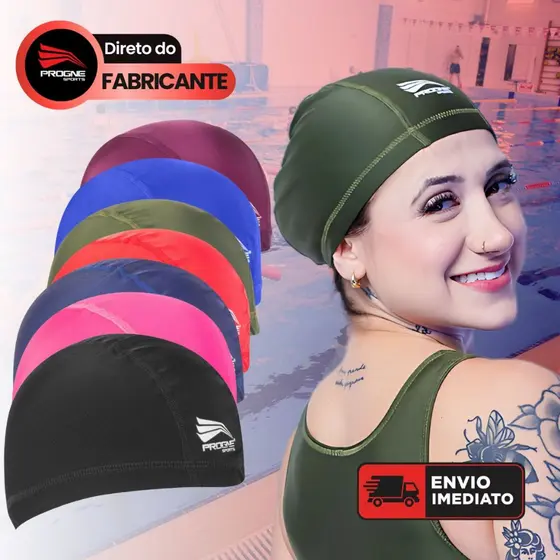 Touca Natação Premium Unissex Progne Sports - Treinos Natação Esportes Aquáticos Hidroginástica
