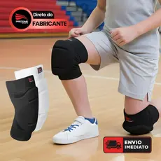 Par Joelheiras Elásticas Acolchoadas Infantil Progne Sports - Proteção Esportes Volêi Futebol Skate Handebol