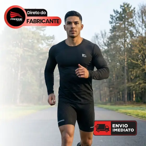 CAMISA TÉRMICA ADULTO MASCULINO MANGA LONGA UV50+ PROTEÇÃO FRIO E CALOR – PROGNE SPORTS