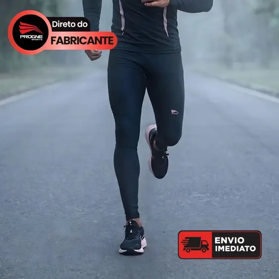 CALÇA SEGUNDA PELE MASCULINA C/ COMPRESSÃO E PROTEÇÃO UV50+ – PROGNE SPORTS