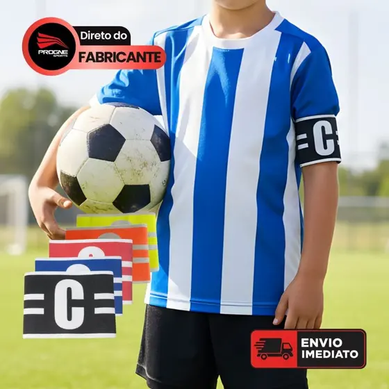 FAIXA CAPITÃO INFANTIL BRAÇADEIRA ELÁSTICA AJUSTÁVEL FUTEBOL - PROGNE SPORTS