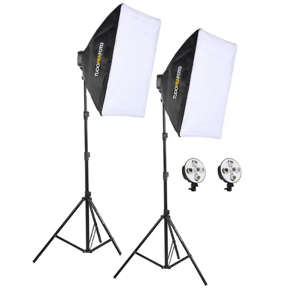 Softbox Iluminação TUDOPRAFOTO 50x70 com Soquete para 5 Lâmpadas