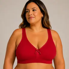 Sutia Conforto com Alças Acolchoadas Super Reforçado Plus Size Sustentação