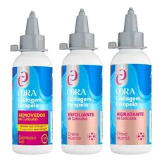 Kit Cutilagem Unha Europeia Removedor Esfoliante Hidratante