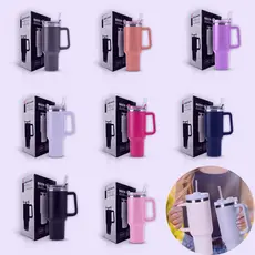 Copo Térmico Caneca Inox 1200ml Parede Dupla com Canudo Personalizado a Laser