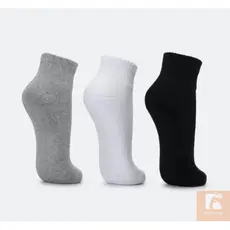 Kit 12 Pares de Meia Cano Longo com Algodão Unissex - Cores Sortidas