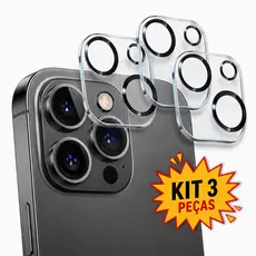 Kit 3 Peliculas IPhone Câmera Traseira Para Todos Modelos de IPhone Vidro Temperado 3D