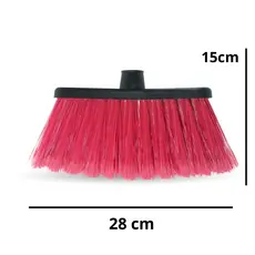 Kit 3 Vassouras 28 cm Siena/Noviça Top Cores Variadas Ideal para Revenda Sem Cabo