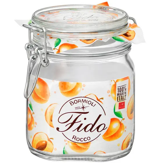 Pote Hermético de Vidro 750ml Conserva Fido Bormioli Rocco Italiano
