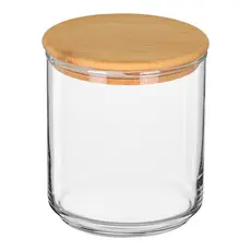 Pote de Vidro 500ml com Tampa Bambu Transparente Home&Co