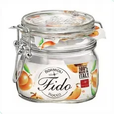 Pote Hermético Bormioli Rocco Fido 500ml Vidro Italiano Premium Conservas Doces Molhos